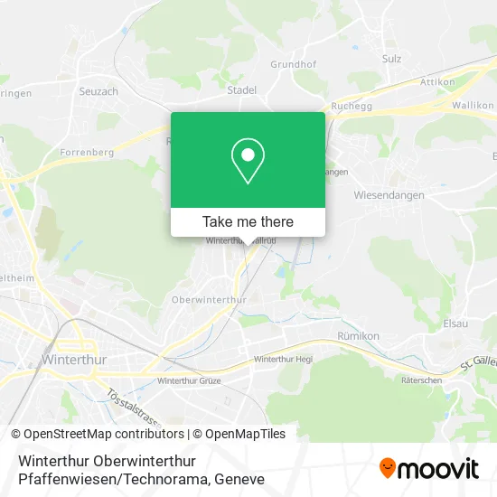 Winterthur Oberwinterthur Pfaffenwiesen / Technorama map