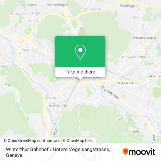 Winterthur Bahnhof / Untere Vogelsangstrasse map