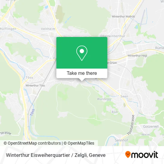 Winterthur Eisweiherquartier / Zelgli map