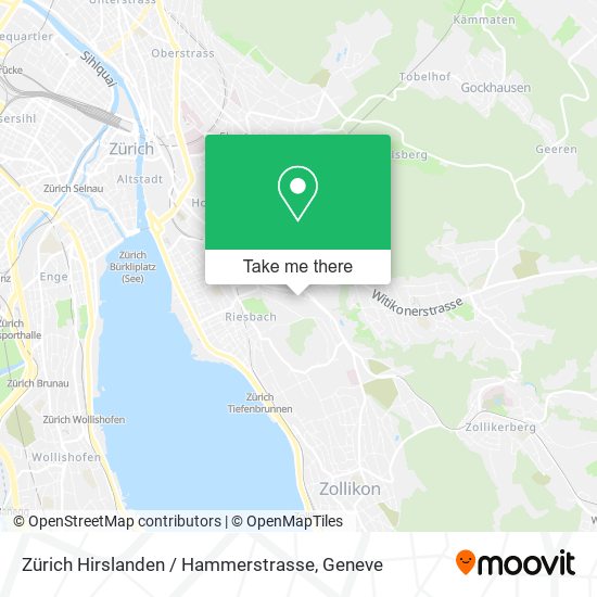 Zürich Hirslanden / Hammerstrasse plan