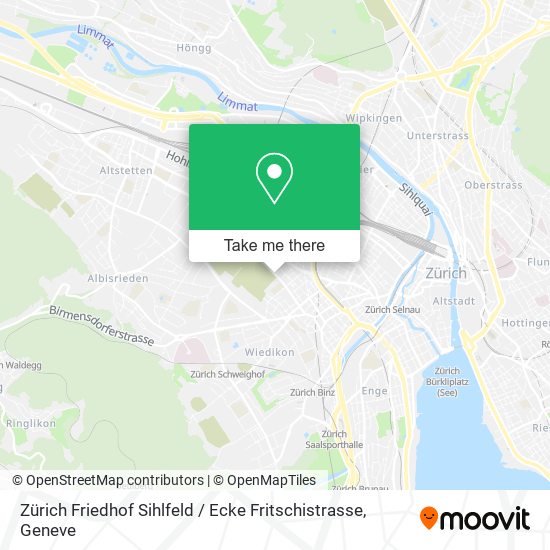 Zürich Friedhof Sihlfeld / Ecke Fritschistrasse map