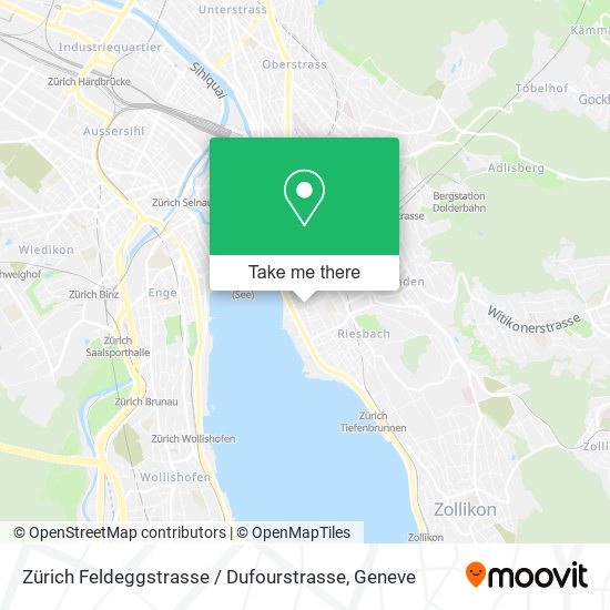 Zürich Feldeggstrasse / Dufourstrasse map