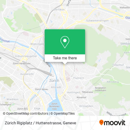 Zürich Rigiplatz / Huttenstrasse map