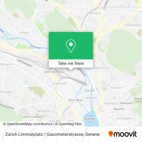 Zürich Limmatplatz / Gasometerstrasse map