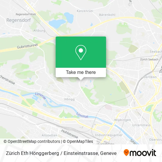 Zürich Eth Hönggerberg / Einsteinstrasse map
