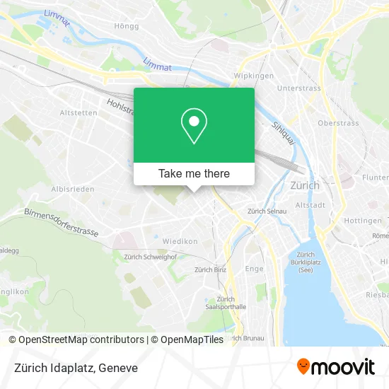Zürich Idaplatz map