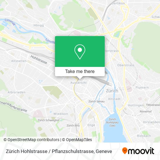 Zürich Hohlstrasse / Pflanzschulstrasse map