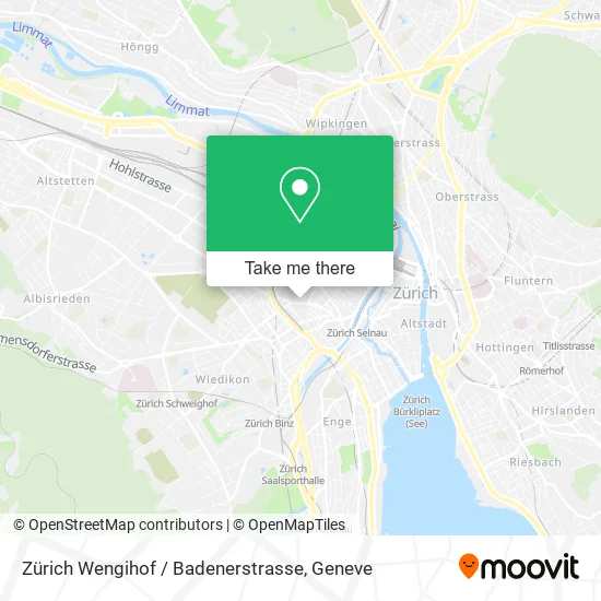 Zürich Wengihof / Badenerstrasse map