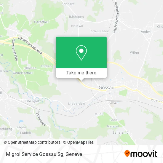Migrol Service Gossau Sg map