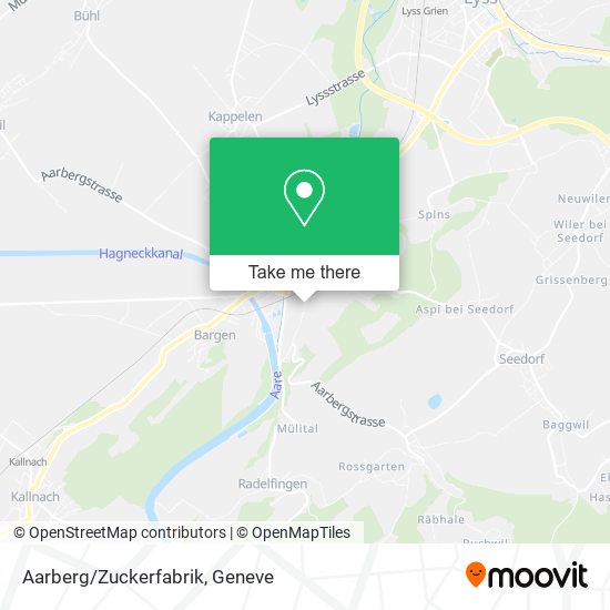 Aarberg/Zuckerfabrik map