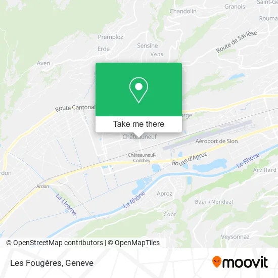 Les Fougères map