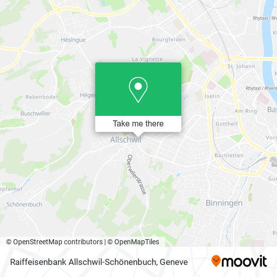 Raiffeisenbank Allschwil-Schönenbuch map