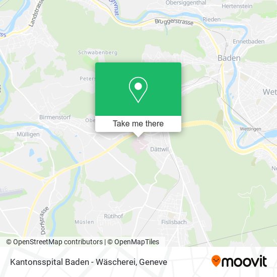 Kantonsspital Baden - Wäscherei map