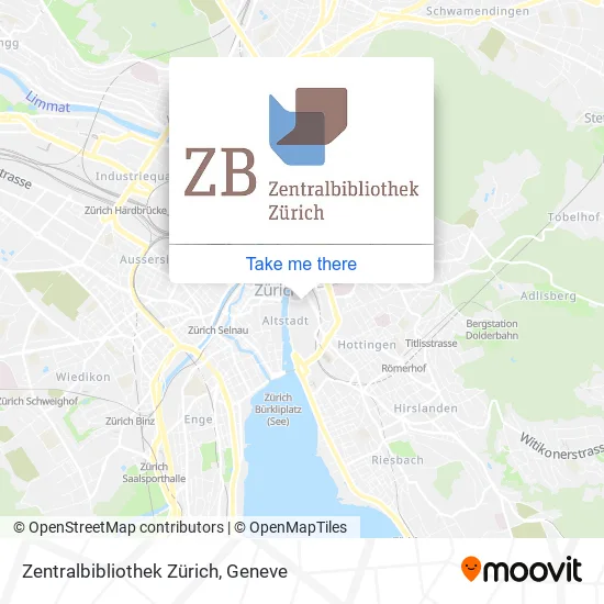 Zentralbibliothek Zürich map
