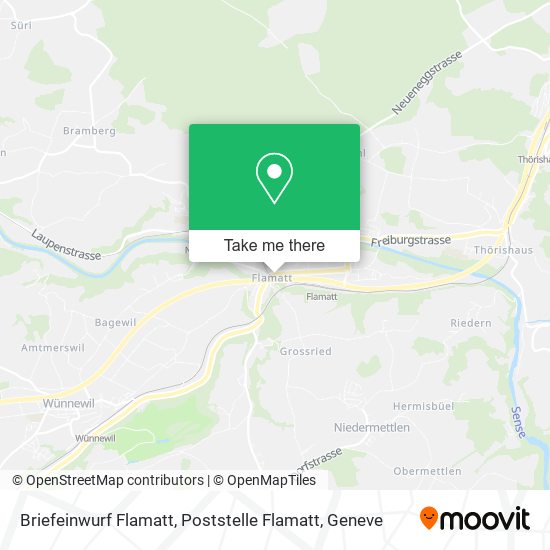 Briefeinwurf Flamatt, Poststelle Flamatt map