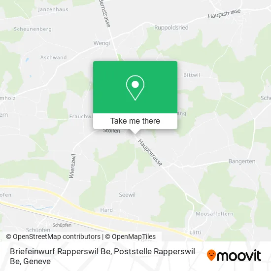 Briefeinwurf Rapperswil Be, Poststelle Rapperswil Be map