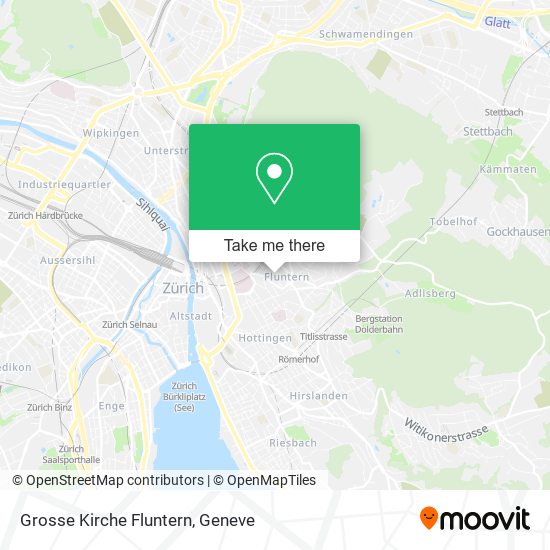 Grosse Kirche Fluntern map