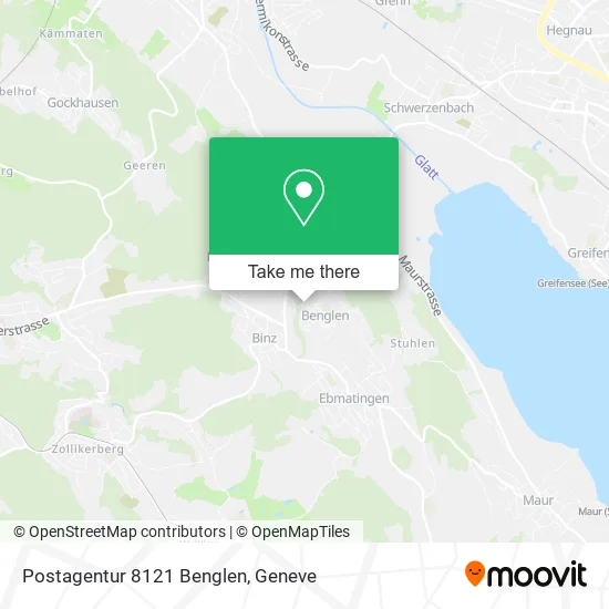 Postagentur 8121 Benglen map