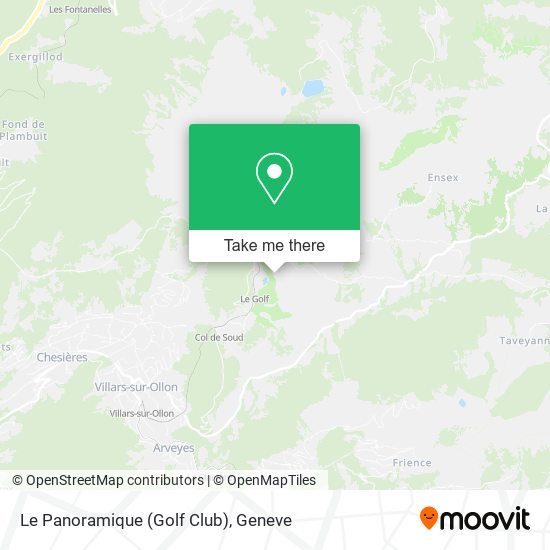 Le Panoramique (Golf Club) map