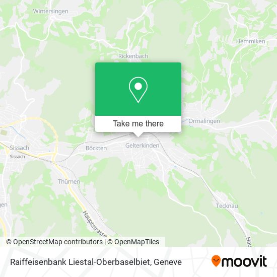 Raiffeisenbank Liestal-Oberbaselbiet map