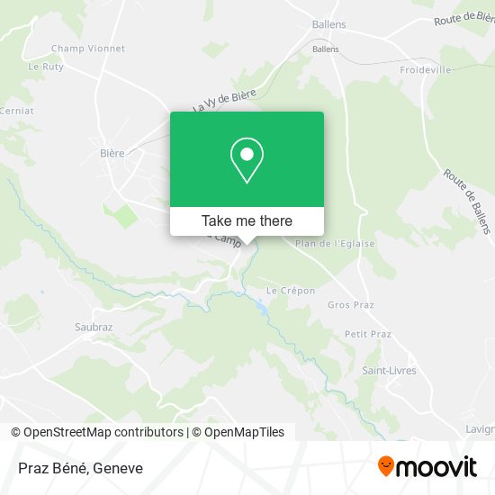 Praz Béné map