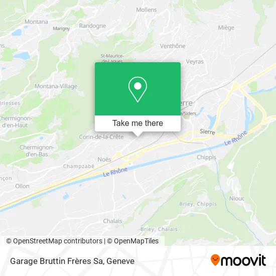 Garage Bruttin Frères Sa map