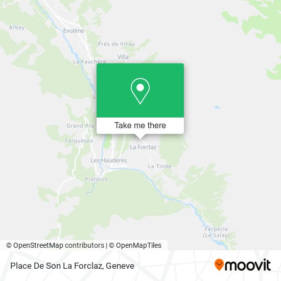 Place De Son La Forclaz map