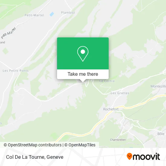 Col De La Tourne map