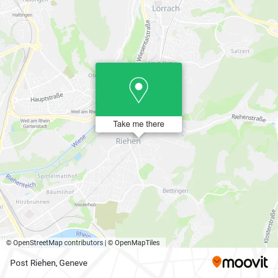 Post Riehen map