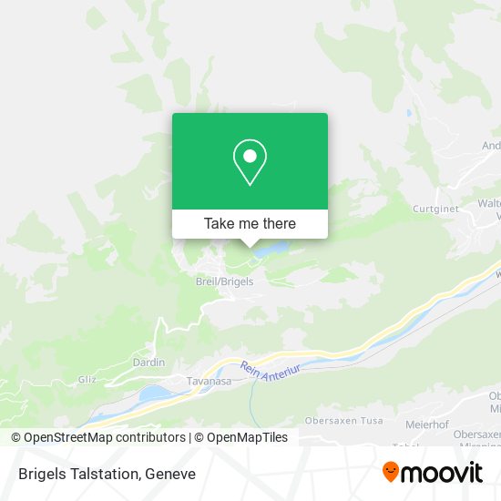 Brigels Talstation map