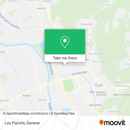 Les Pacots map