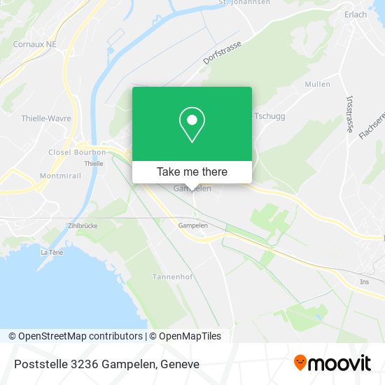Poststelle 3236 Gampelen map