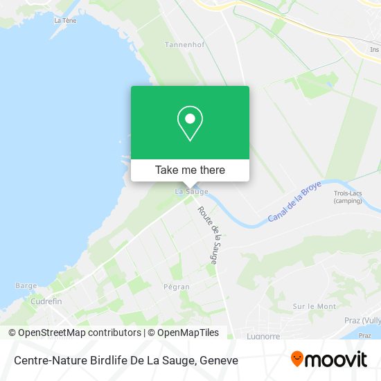 Centre-Nature Birdlife De La Sauge map