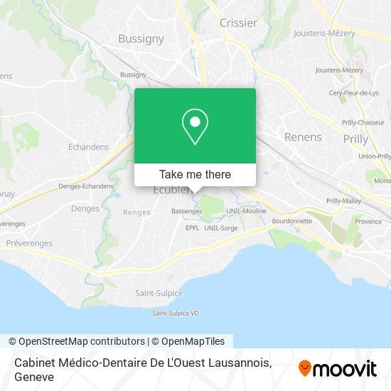 Cabinet Médico-Dentaire De L'Ouest Lausannois map