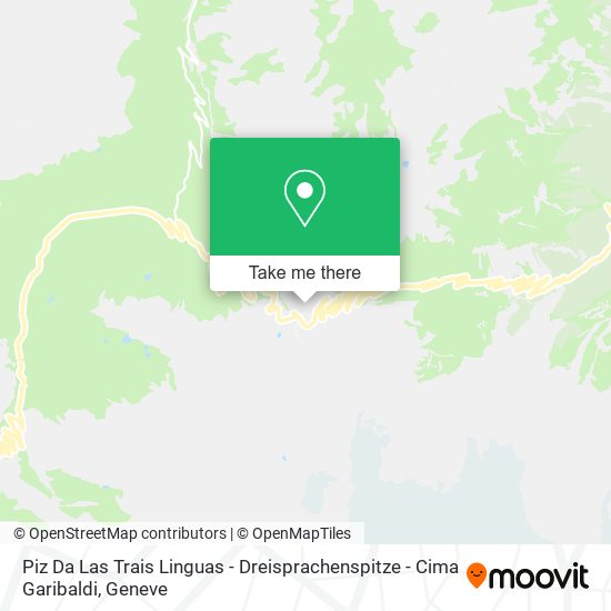 Piz Da Las Trais Linguas  - Dreisprachenspitze - Cima Garibaldi map