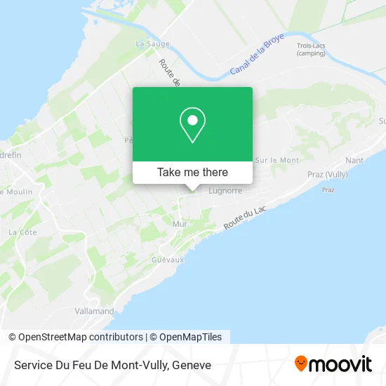 Service Du Feu De Mont-Vully map