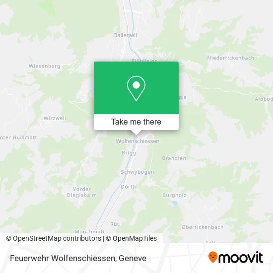 Feuerwehr Wolfenschiessen map