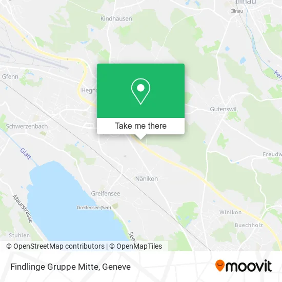 Findlinge Gruppe Mitte map