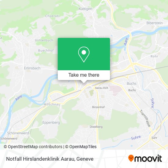 Notfall Hirslandenklinik Aarau map