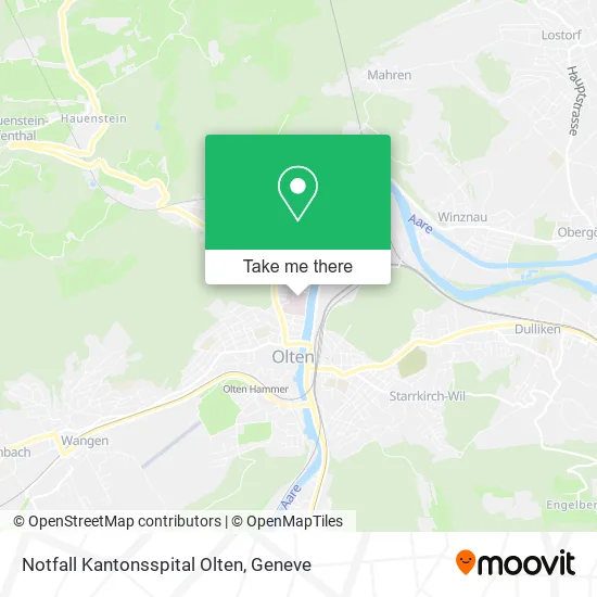 Notfall Kantonsspital Olten map