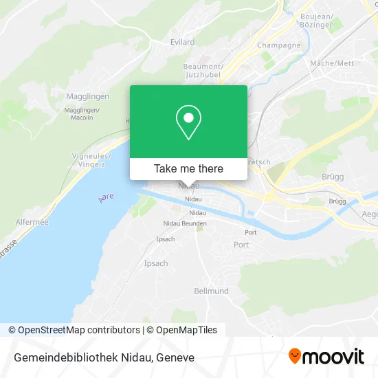 Gemeindebibliothek Nidau map
