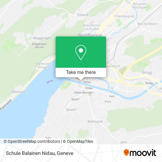 Schule Balainen Nidau map