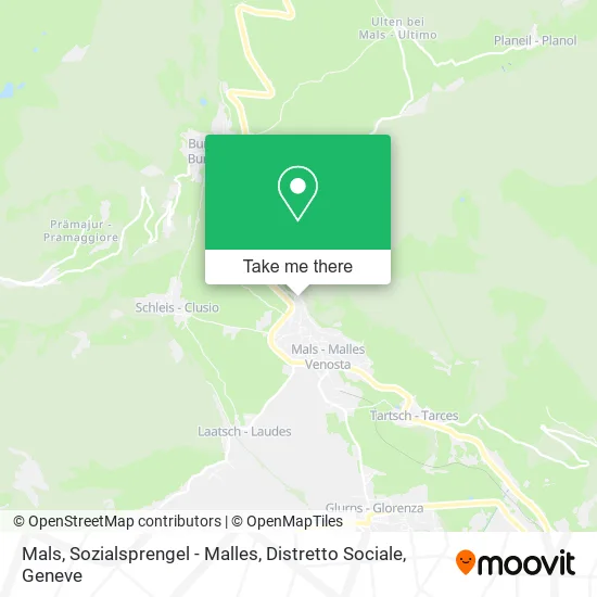 Mals, Sozialsprengel - Malles, Distretto Sociale map