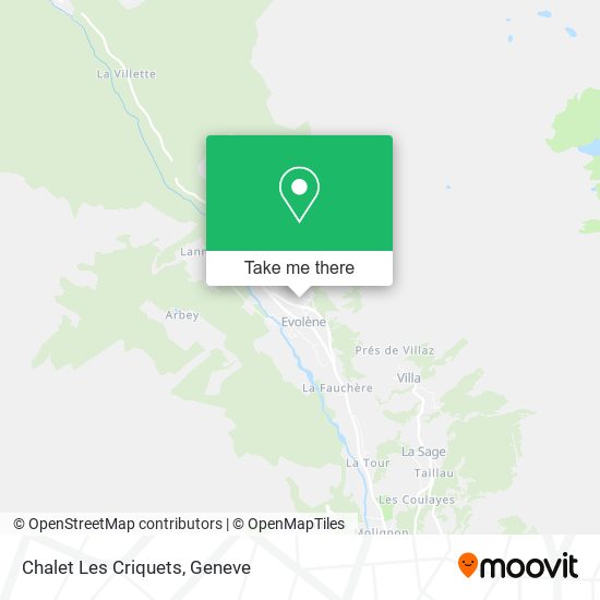 Chalet Les Criquets map