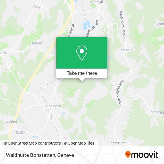 Waldhütte Bonstetten map