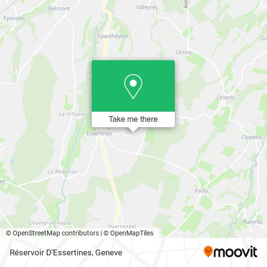 Réservoir D'Essertines map