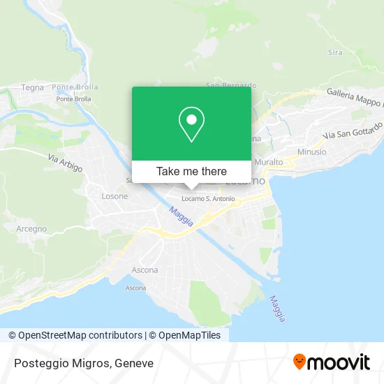 Posteggio Migros map