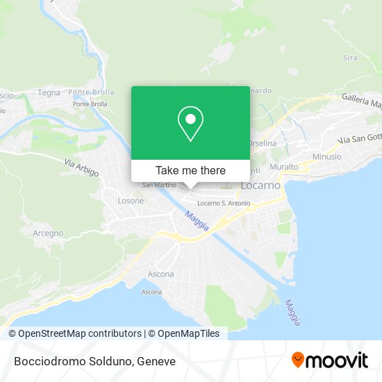 Bocciodromo Solduno map