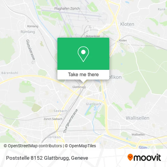 Poststelle 8152 Glattbrugg map