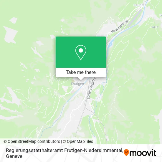 Regierungsstatthalteramt Frutigen-Niedersimmental map